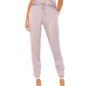 Young fabulous & broke Lavender Satin Cargo jogger Pants